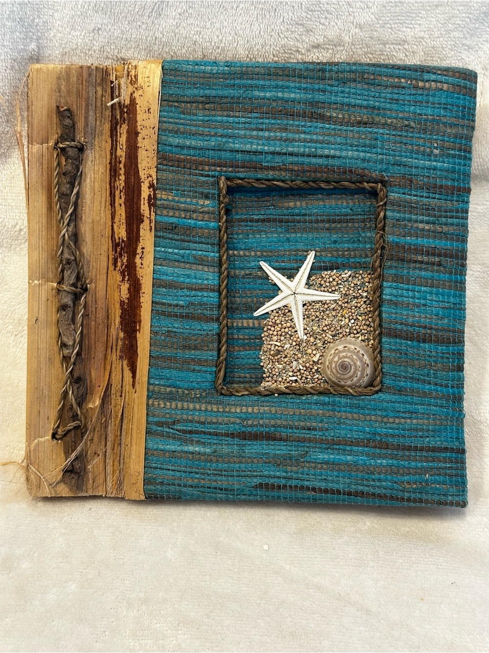 Handmade Starfish Photo Album Sea Shells Beach Memories VacAtion Scrapbooking